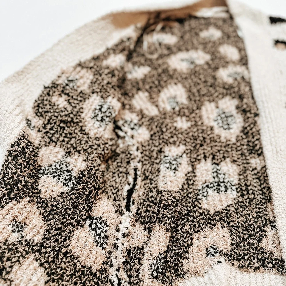 New In Distressed Leopard Print Cardigan (S) - Picture 6 of 7